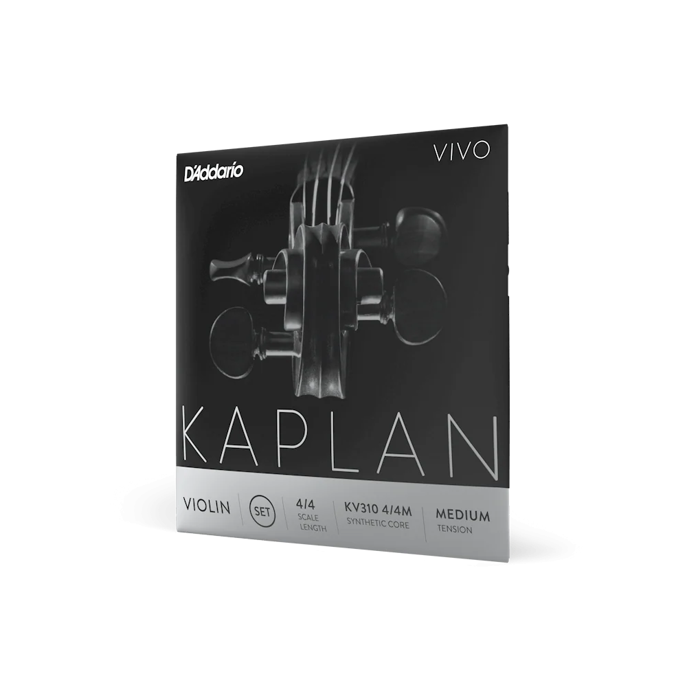 D'Addario Kaplan Vivo Violin String Set 4/4 Scale Medium Tension (KV310 4/4M) - Deccan Retail