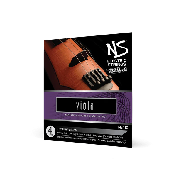 D'Addario NS Electric Viola String Set Long Scale Medium Tension (NS410) - Deccan Retail