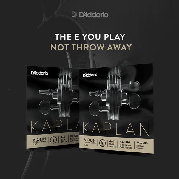 D'Addario Kaplan Non-Whistling Violin E String Aluminum Wound 4/4 Medium (KS311W) - Deccan Retail
