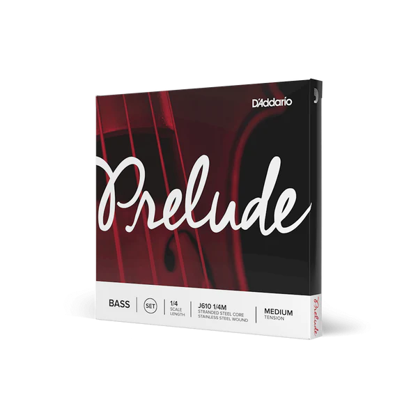 D'Addario Prelude Bass String Set 1/4 Scale Medium Tension (J610 1/4M) - Deccan Retail