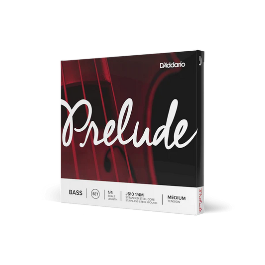 D'Addario Prelude Bass String Set 1/4 Scale Medium Tension (J610 1/4M) - Deccan Retail