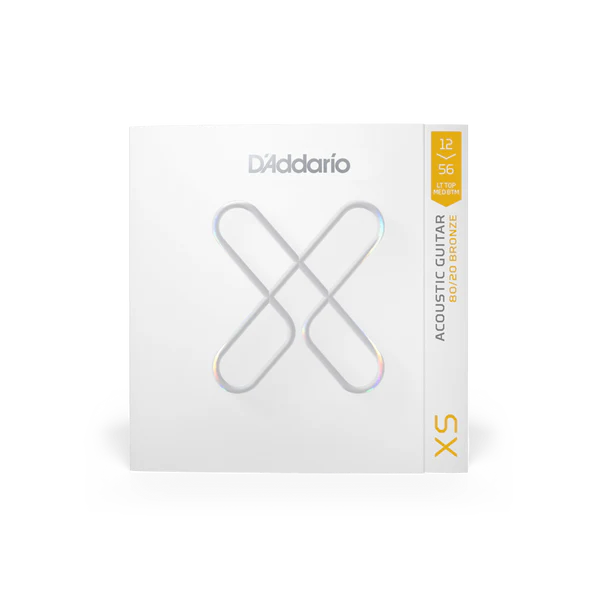 D'Addario XSABR1256 XS 80/20 Bronze Coated Acoustic Guitar Strings 12-56 Light Top/Medium Bottom - Deccan Retail