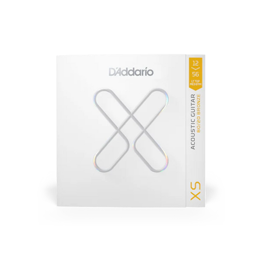 D'Addario XSABR1256 XS 80/20 Bronze Coated Acoustic Guitar Strings 12-56 Light Top/Medium Bottom - Deccan Retail