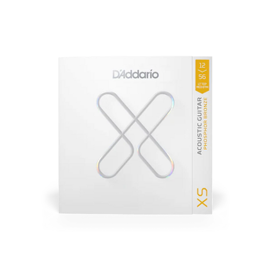 D'Addario XS Phosphor Bronze Coated Acoustic Guitar Strings Light Top/Medium Bottom 12-56 (XSAPB1256) - Deccan Retail