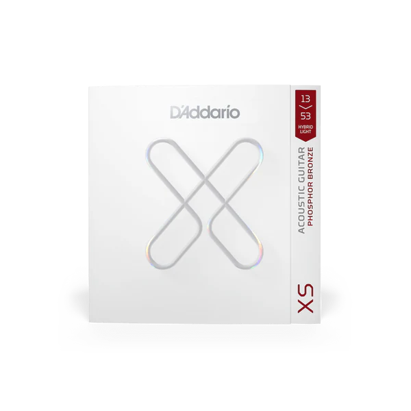 D'Addario XSAPB1353 XS Phosphor Bronze Coated Acoustic Guitar Strings 13-53 Hybrid Light - Deccan Retail