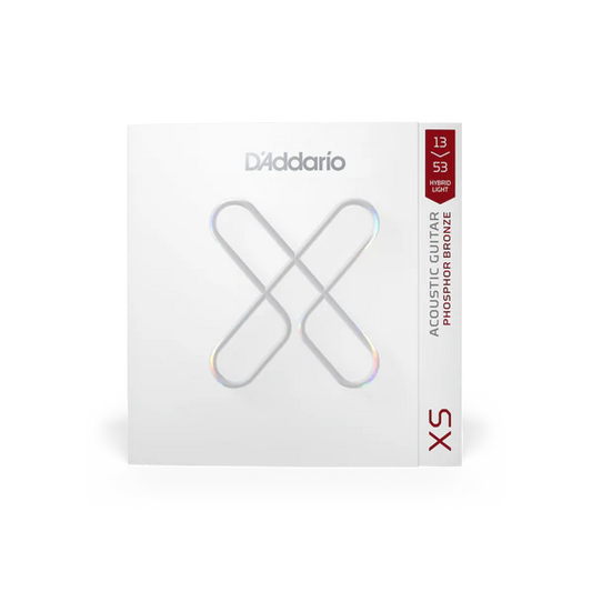 D'Addario XSAPB1353 XS Phosphor Bronze Coated Acoustic Guitar Strings 13-53 Hybrid Light - Deccan Retail