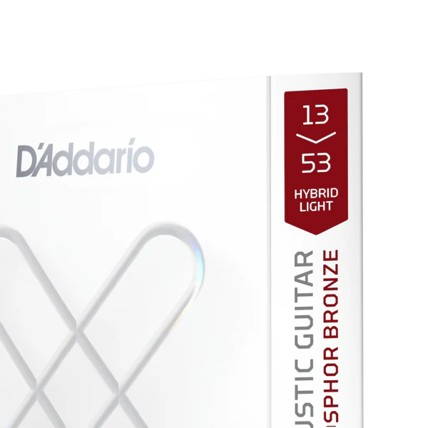 D'Addario XSAPB1353 XS Phosphor Bronze Coated Acoustic Guitar Strings 13-53 Hybrid Light - Deccan Retail