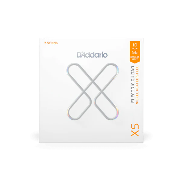 D'Addario XSE1056 XS Nickel Coated 7-String Electric Guitar Strings 10-56 Regular Light - Deccan Retail