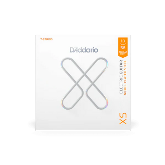 D'Addario XSE1056 XS Nickel Coated 7-String Electric Guitar Strings 10-56 Regular Light - Deccan Retail