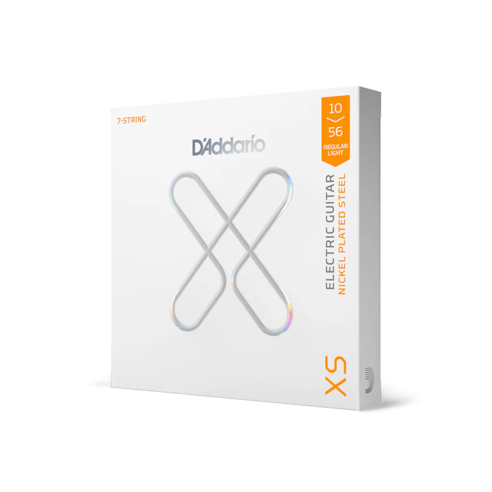 D'Addario XSE1056 XS Nickel Coated 7-String Electric Guitar Strings 10-56 Regular Light - Deccan Retail