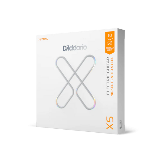 D'Addario XSE1056 XS Nickel Coated 7-String Electric Guitar Strings 10-56 Regular Light - Deccan Retail