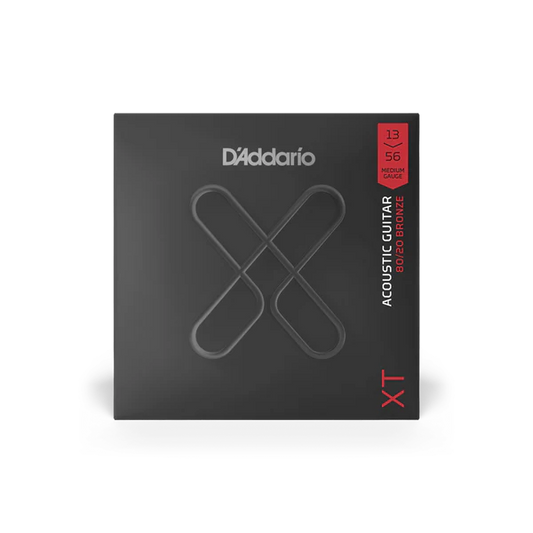 D'Addario XT 80/20 Bronze Coated Acoustic Guitar Strings Medium 13-56 (XTABR1356) - Deccan Retail