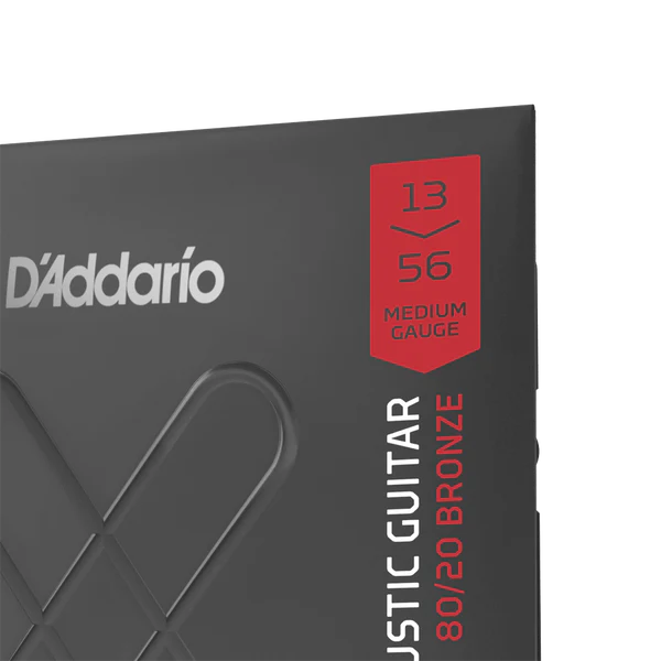 D'Addario XT 80/20 Bronze Coated Acoustic Guitar Strings Medium 13-56 (XTABR1356) - Deccan Retail