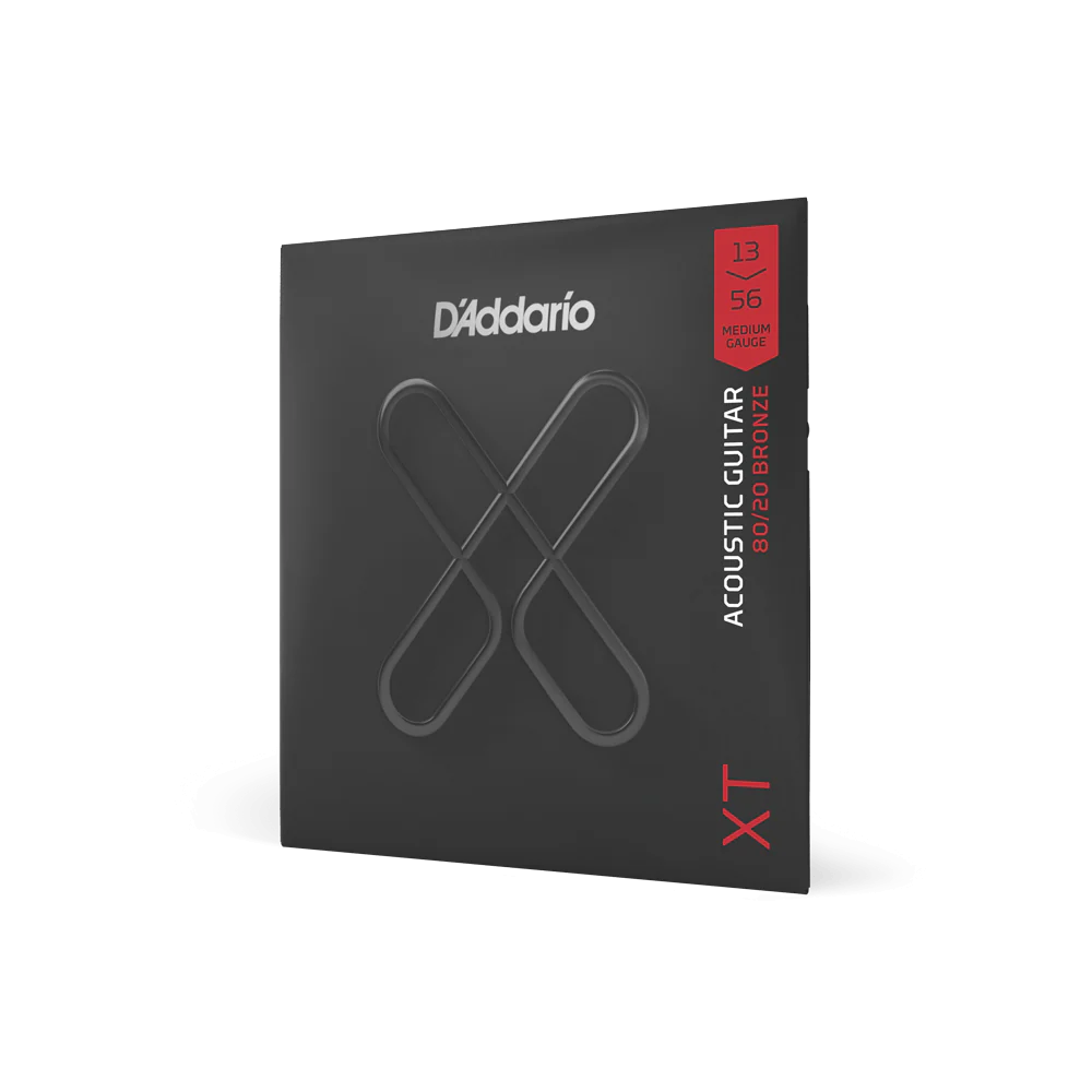 D'Addario XT 80/20 Bronze Coated Acoustic Guitar Strings Medium 13-56 (XTABR1356) - Deccan Retail