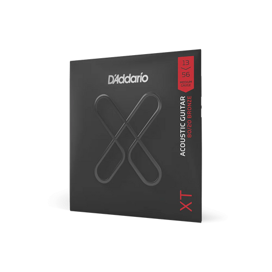 D'Addario XT 80/20 Bronze Coated Acoustic Guitar Strings Medium 13-56 (XTABR1356) - Deccan Retail