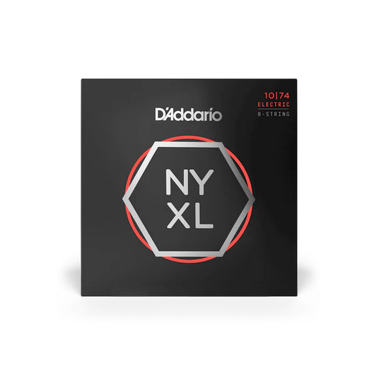 D'Addario NYXL1074 Premium 8-String Electric Guitar Strings 10-74 Light Top/Heavy Bottom - Deccan Retail