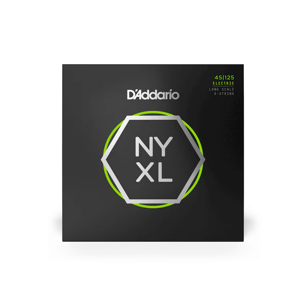 D'Addario NYXL45125 Premium Long Scale 5-String Bass Strings 45-125 Light Top/Medium Bottom