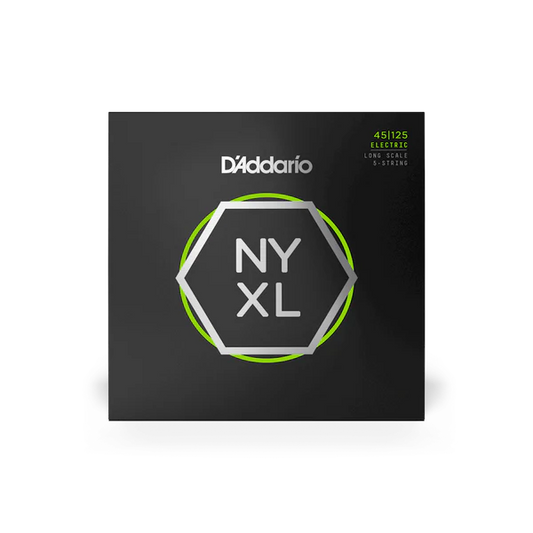 D'Addario NYXL45125 Premium Long Scale 5-String Bass Strings 45-125 Light Top/Medium Bottom