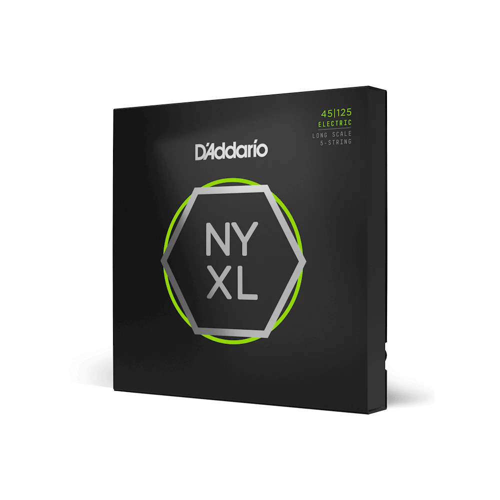 D'Addario NYXL45125 Premium Long Scale 5-String Bass Strings 45-125 Light Top/Medium Bottom