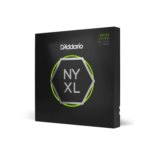 D'Addario NYXL45125 Premium Long Scale 5-String Bass Strings 45-125 Light Top/Medium Bottom