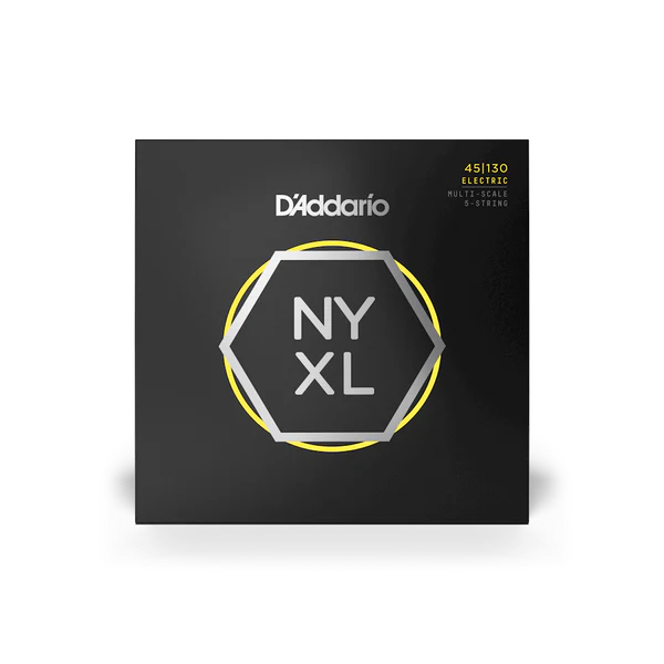 D'Addario NYXL45130MS Multiscale 5-String Fanned Fret Bass Strings 45-130 Regular Light