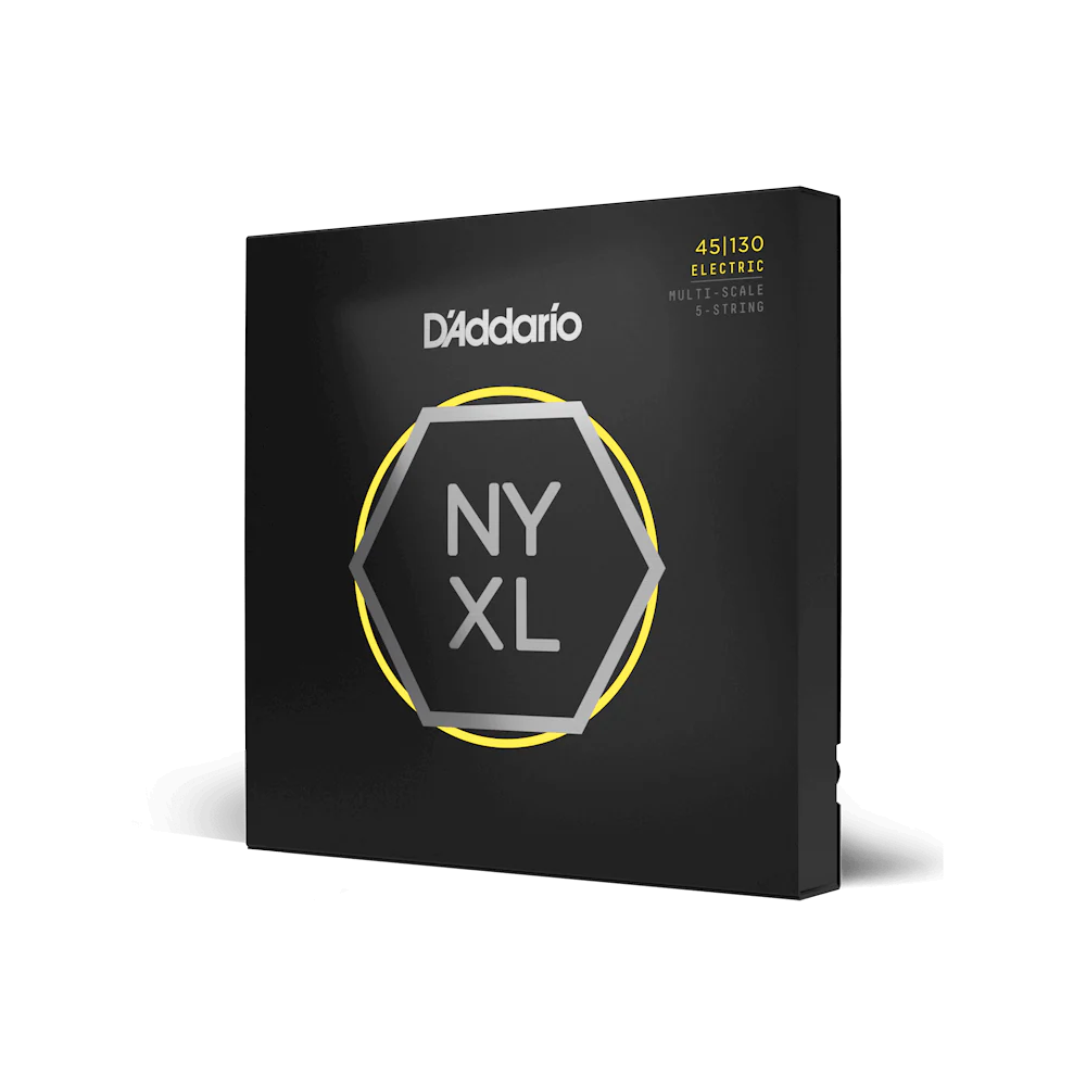 D'Addario NYXL45130MS Multiscale 5-String Fanned Fret Bass Strings 45-130 Regular Light