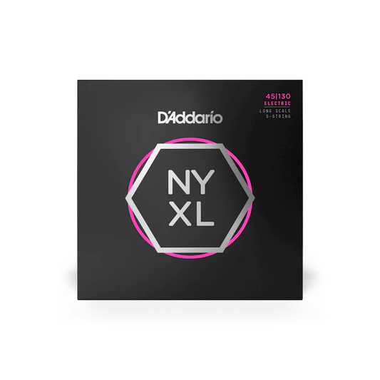 D'Addario NYXL45130 Premium Long Scale 5-String Bass Strings 45-130 Regular Light