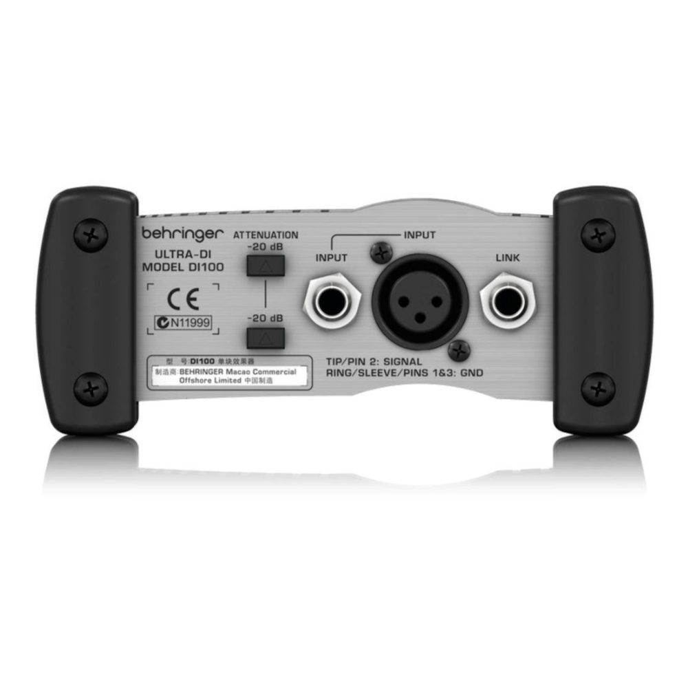 Behringer ULTRA-DI DI100 Professional DI Box – XLR, Battery/Phantom Powered