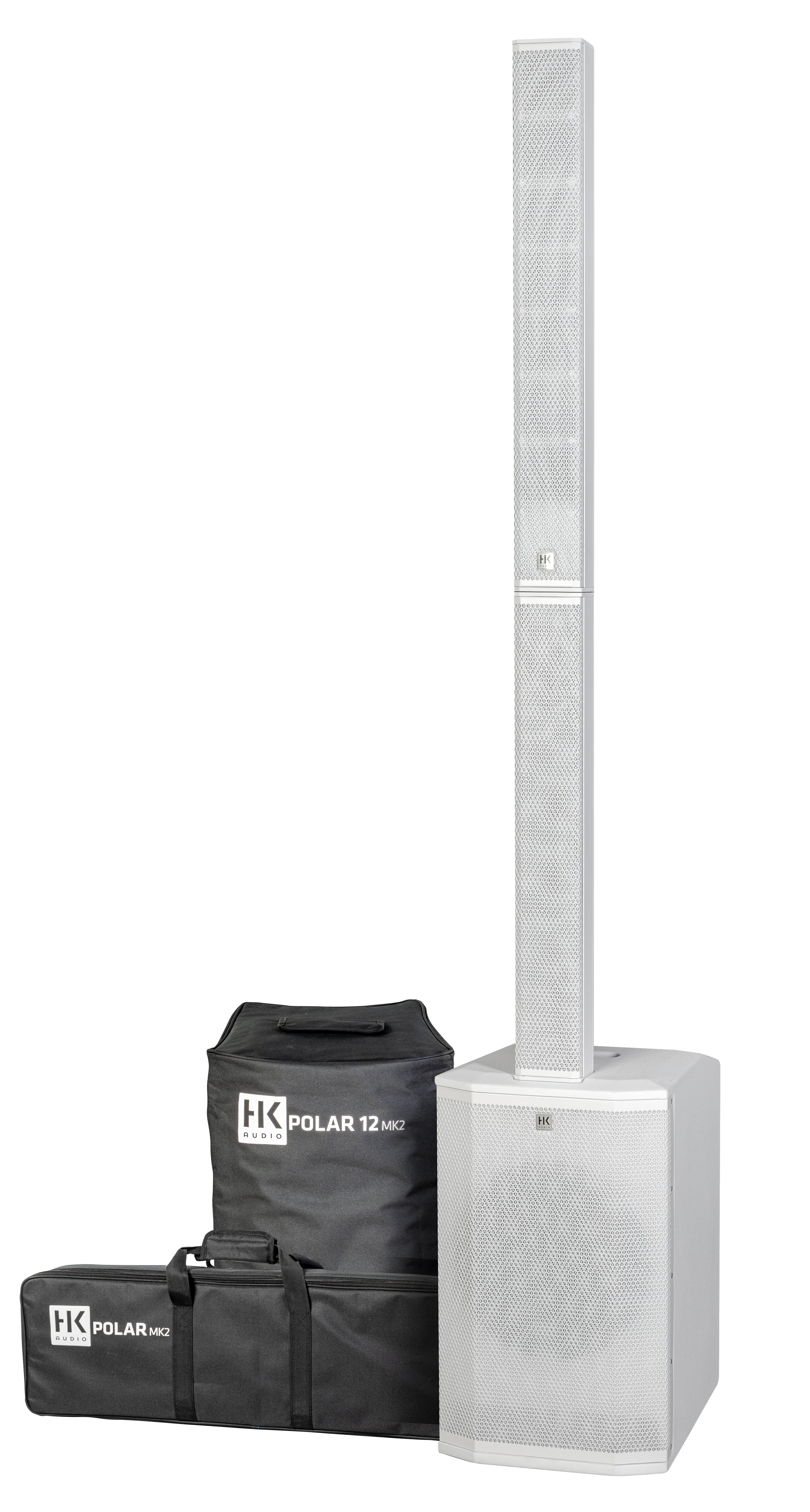 HK Audio POLAR 12 MK II Active Column PA System – White – Deccan Retail