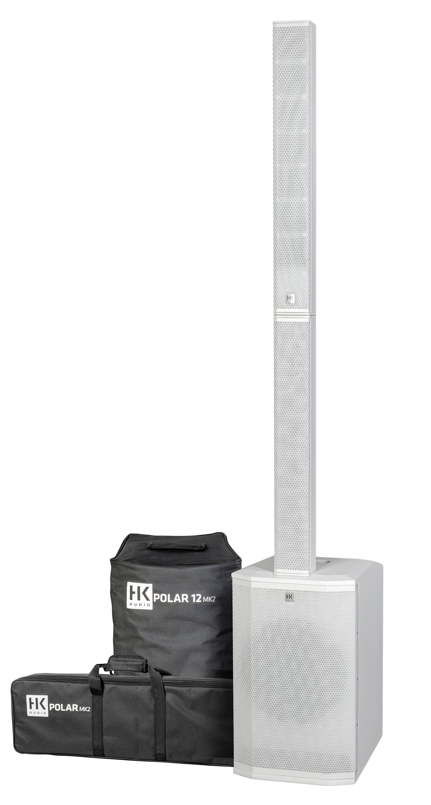 HK Audio POLAR 12 MK II Active Column PA System – White - Deccan Retail