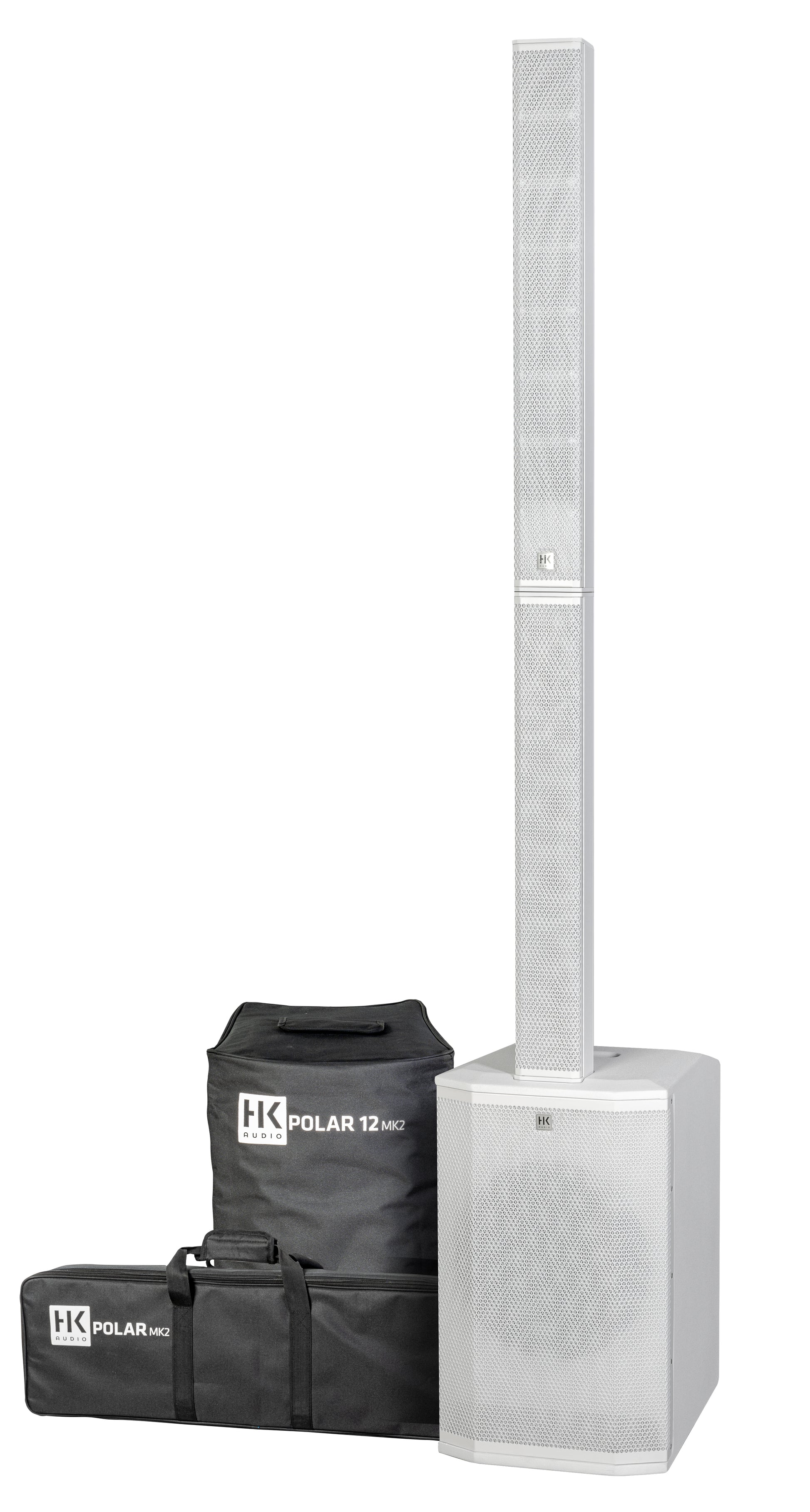 HK Audio POLAR 12 MK II Active Column PA System – White - Deccan Retail